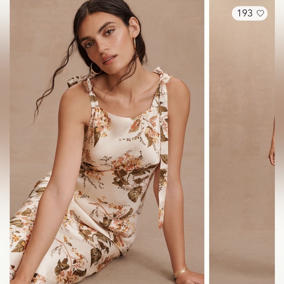 Reformation Aden Silk Dress - Size L - Neutral Combination - Beyond gorgeous! - Picture 4 of 10